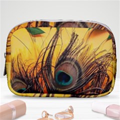 Sunset Illustration Water Night Sun Landscape Grass Clouds Painting Digital Art Drawing Make Up Pouch (small) by Cemarart