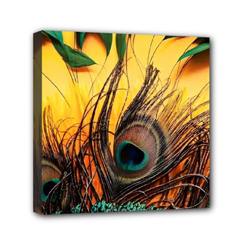 Landscape Bright Scenery Drawing Rivers Blue Lovely Mini Canvas 6  X 6  (stretched) by Cemarart