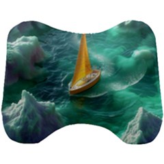 Moon Moonlit Forest Fantasy Midnight Head Support Cushion by Cemarart