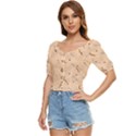 Lines Dots Pattern Abstract Art Button up blouse View2