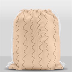 Lines Pattern Wiggly Minimal Print Drawstring Bag (small) by Cemarart
