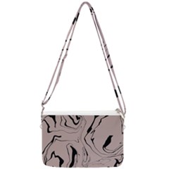Chic Boho Decor Background Print Double Gusset Crossbody Bag by Cemarart