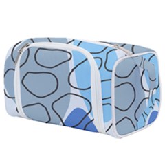 Boho Blue Deep Blue Artwork Toiletries Pouch by Cemarart