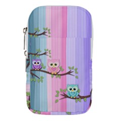 Owls Family Stripe Tree Waist Pouch (small) by Bedest