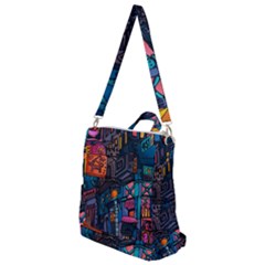 Wallet City Art Graffiti Crossbody Backpack by Bedest