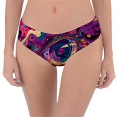 Human Eye Pattern Reversible Classic Bikini Bottoms by Grandong