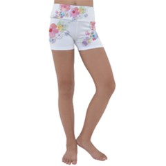 Flower-2342706 Kids  Lightweight Velour Yoga Shorts by lipli