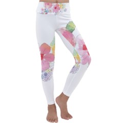 Flower-2342706 Kids  Lightweight Velour Classic Yoga Leggings by lipli