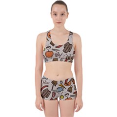 Halloween Doodle Autumn Pumpkin Work It Out Gym Set by Bedest