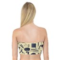 Elegant Hairdresser pattern cream Bandeau Top View2