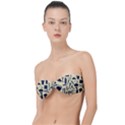 Elegant Hairdresser pattern cream Classic Bandeau Bikini Top  View1