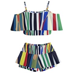 Abstract Trees Colorful Artwork Woods Forest Nature Artistic Kids  Off Shoulder Skirt Bikini by Grandong