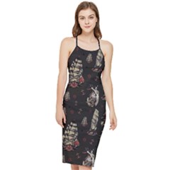 Vintage Tattoos Nautical Bodycon Cross Back Summer Dress by Apen
