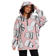 Cute Cats Cartoon Seamless-pattern Women s Ski And Snowboard Waterproof Breathable Jacket by Apen