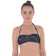 Math Linear Mathematics Education Circle Background Tie Back Bikini Top by Apen