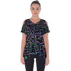Math Linear Mathematics Education Circle Background Cut Out Side Drop T-shirt by Apen