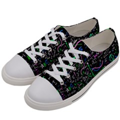 Math Linear Mathematics Education Circle Background Women s Low Top Canvas Sneakers by Apen