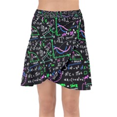 Math Linear Mathematics Education Circle Background Wrap Front Skirt by Apen