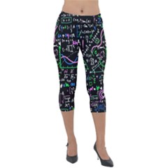 Math Linear Mathematics Education Circle Background Lightweight Velour Capri Leggings  by Apen