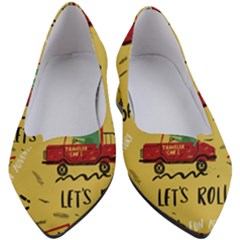 Childish Seamless Pattern With Dino Driver Women s Block Heels  by Apen