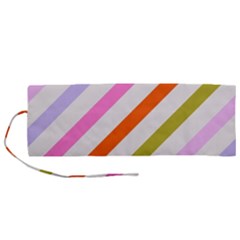 Lines Geometric Background Roll Up Canvas Pencil Holder (m) by Maspions