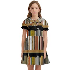 Book Nook Books Bookshelves Comfortable Cozy Literature Library Study Reading Reader Reading Nook Ro Kids  Bow Tie Puff Sleeve Dress by Maspions