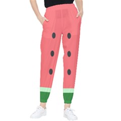 Watermelon Melon Fruit Healthy Food Meal Breakfast Lunch Juice Lemonade Summer Women s Tapered Pants by Maspions