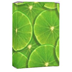 Lime Textures Macro, Tropical Fruits, Citrus Fruits, Green Lemon Texture Playing Cards Single Design (rectangle) With Custom Box by nateshop