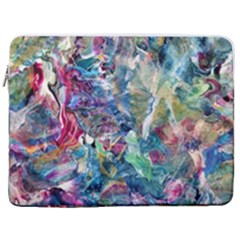 Abstract Confluence 17  Vertical Laptop Sleeve Case With Pocket by kaleidomarblingart