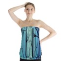 Nature Outdoors Night Trees Scene Forest Woods Light Moonlight Wilderness Stars Strapless Top View1