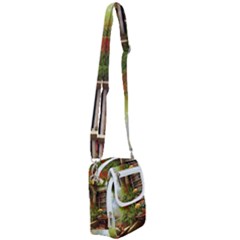 Room Interior Library Books Bookshelves Reading Literature Study Fiction Old Manor Book Nook Reading Shoulder Strap Belt Bag by Posterlux