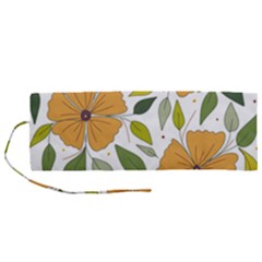 Flower Petal Plant Leaves Roll Up Canvas Pencil Holder (m) by Maspions