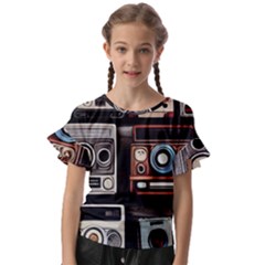 Retro Cameras Old Vintage Antique Technology Wallpaper Retrospective Kids  Cut Out Flutter Sleeves by Grandong