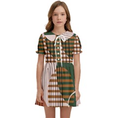Line Forms Art Drawing Background Kids  Sweet Collar Dress by Maspions