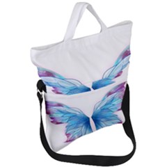 Butterfly-drawing-art-fairytale  Fold Over Handle Tote Bag by saad11
