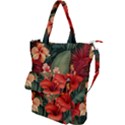 Tropical Flower Bloom Shoulder Tote Bag View1