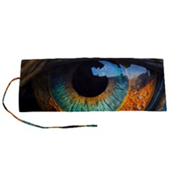 Eye Bird Feathers Vibrant Roll Up Canvas Pencil Holder (s) by Hannah976