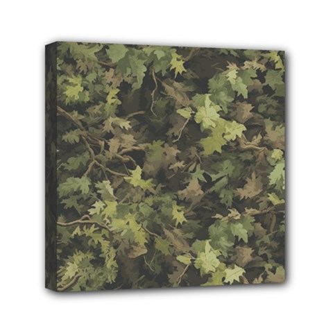 Camouflage Military Mini Canvas 6  X 6  (stretched) by Ndabl3x