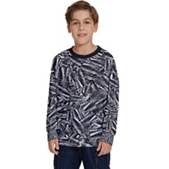 Monochrome Mirage Kids  Crewneck Sweatshirt by dflcprintsclothing