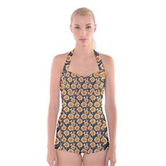 Flower 120424 Boyleg Halter Swimsuit  by zappwaits