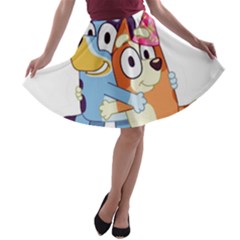 Bluey Birthday A-line Skater Skirt by avitendut