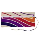 Angles Design Pattern Retro Roll Up Canvas Pencil Holder (S) View2