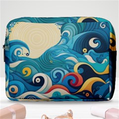 Waves Wave Ocean Sea Abstract Whimsical Make Up Pouch (large) by Maspions
