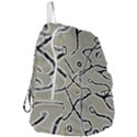 Sketchy abstract artistic print design Foldable Lightweight Backpack View3