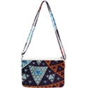 Fractal Triangle Geometric Abstract Pattern Double Gusset Crossbody Bag View1