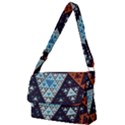 Fractal Triangle Geometric Abstract Pattern Full Print Messenger Bag (L) View1