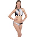 Stripes Geometric Pattern Digital Art Art Abstract Abstract Art Cross Front Halter Bikini Set View1