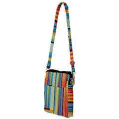 Colorful Rainbow Striped Pattern Stripes Background Multi Function Travel Bag by Ket1n9