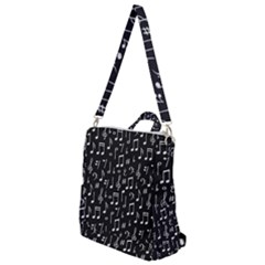 Chalk Music Notes Signs Seamless Pattern Crossbody Backpack by Ravend