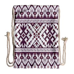 Illustration Ukrainian Folk Seamless Pattern Ornament Drawstring Bag (large) by Proyonanggan